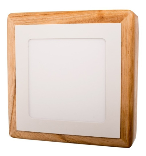 Plafon Panel Led Marco Madera Paraiso 18w 25 X 25 Cm 