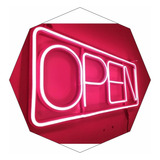 Cartel Open En Neón Led / Deco  / Figuras / Comercios