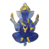 Dios Ganesh Mediana  Azul Transparente / Ambienteyaromas