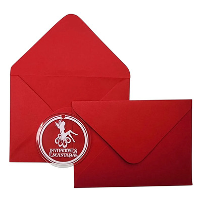 50 Sobres Mini Tarjetas Invitaciones Dinero Colores 11x8cm Color Rojo Navidad - 100g - 8x11cm