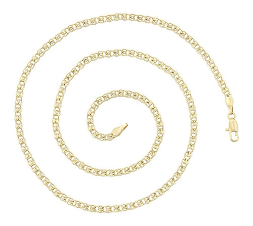 Cadena Oro 14k Lam Italiana Regalo Mujer 50cm X 3mm Calidad