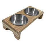 Comedouro Bebedouro Pet Cães Gatos Vasilha Elevado Inox P