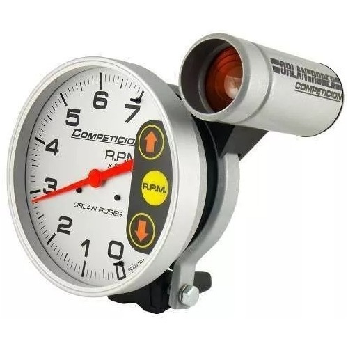 Reloj Tacometro 7.000rpm Diesel Fondo Plateado C/corte 125mm