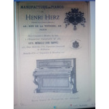 Piano Antiguo Philippe Henri Herz Neveu Maison Fondee 1863