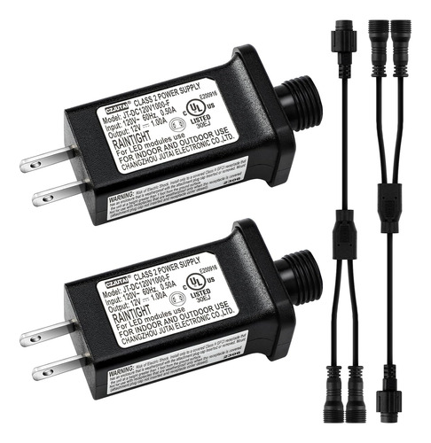 Umigy 4 Pcs 12v Clase 2 Fuente De Alimentación Y 2 Pin Conec