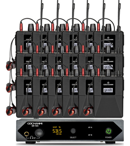 Sistema Monitoreo Gc Er103 In Ear 1 Canal 18 Receptores Mono