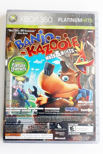 Juego Xbox 360 Banjo Kazooie Nuts & Bolts Platinum Hits - Cw