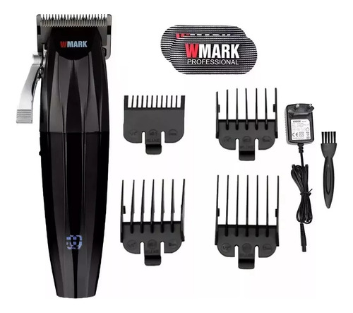 Maquina De Cabelo Ng222 Preto Wmark Profissional C/ Display