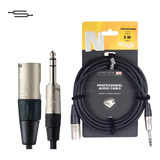 Cable Xlr Macho (cannon) Plug Stereo 3m Neutrik Nac3psxmr 