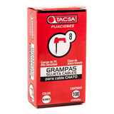 Grampas Sujeta Cable Para Cable Chato Tacsa N°8 X Caja