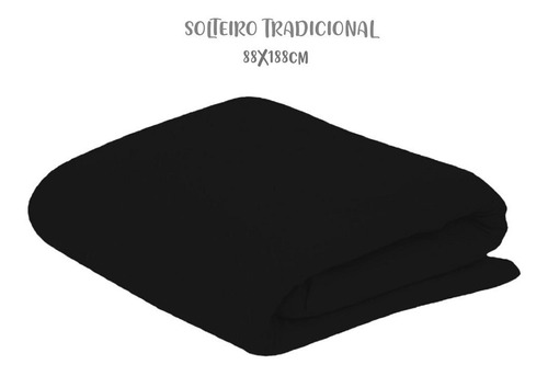 Lençol Elástico Avulso Solteiro Especial King 96x203cm Preto