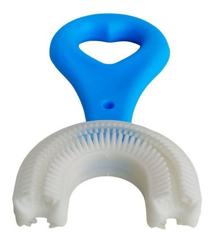 Escova Dente Infantil 360º Graus Silicone 2 A 6 Anos Azul