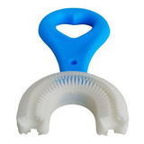 Escova Dente Infantil 360º Graus Silicone 2 A 6 Anos Azul