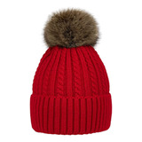 Gorro Dama Tejido Pompón Invierno Mujer Moda Regalo Navidad