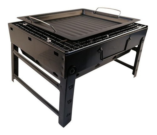 Parrilla Brasero Plegable Portatil Asado Leña Carbon Asador