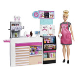 Barbie Playset Cafeteria Con Muñeca