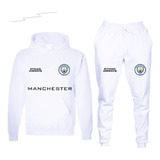 Moletom Conjunto Abrigo Infanto Juvenil Blusa/calça Man City