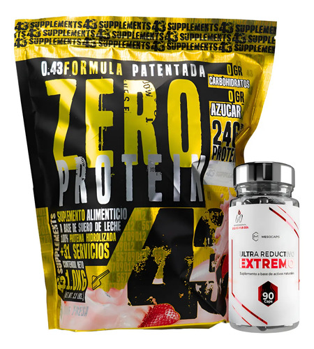 Proteína Zero Hidrolizada Bolsa 1kg + Reductivo Extremo Cáps