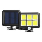 Lampara Solar Led 6 Cob Reflector Recargable Panel Sensor