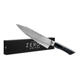 Cuchillo Acero Damasco 8,0'' - Zero Knives - Chef Kiritsuke Color Azul