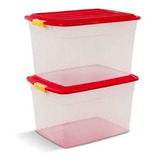 4 Caja Organizadora Colombraro Apilable 42lts Plastica Prm