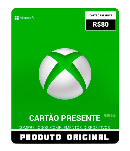 Gift Card R$ 80 Reais Xbox Live Envio Flash