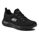 Tenis Skechers Summits Sport Comodo Ligero Negro Dama 149037