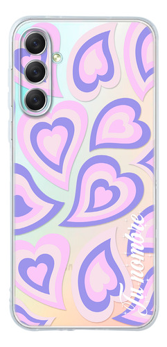 Funda Para Galaxy Para Mujer Corazones Morados Con Nombre