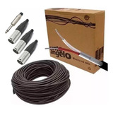 Cabo Microfone Santo Angelo X30 Rolo 20 Metros + 4 Plugs