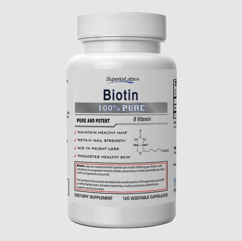 Superiorlabs | Biotin | 5000mcg | 120 Vegetable Capsules