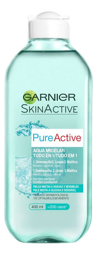 Garnier Skin Active Pure Active Agua Micelar Pieles Grasas