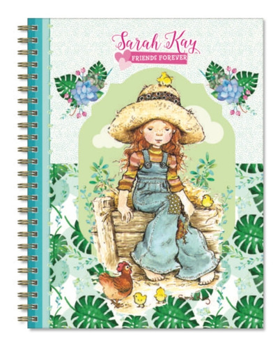 Cuaderno 16x21cm Tapa Dura Sarah Kay Original Verde New