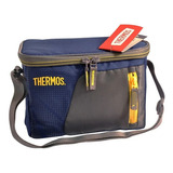 Bolso Lunchera Thermos Vianda Térmica Colegio 3,5l Poliéster Color Azul