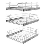 Kit Gaveta Fruteira 270x400mm Aramada Cromada P/mod30cm 3un 