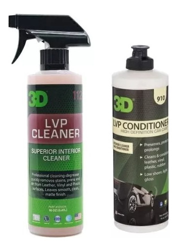 Kit 3d Limpieza De Interior Lvp Cleaner + Lvp Conditioner