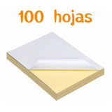 Tamaño Carta Papel Adhesivo Mate Blanco 100 Hojas Etiquetas