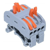 Clema Conector 4p Electrico Rapido Palanca Riel Din 10 Pzas