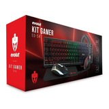 Kit Gamer Evolut Teclado Mouse Headset Mousepad Eg-54