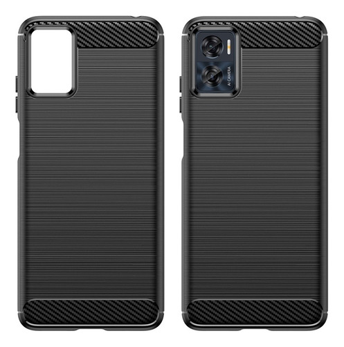 Funda Fibra Carbono Para Motorola Moto G13 G23 G53 + Vidrio