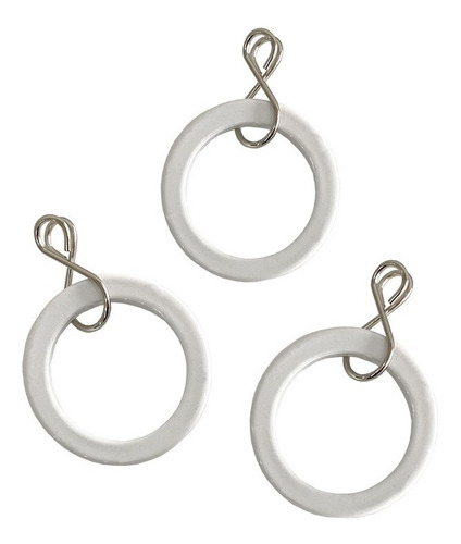 Argollas 25 Mm Blanca Barral  19 Mm Linea Eco  X 24 Unidades