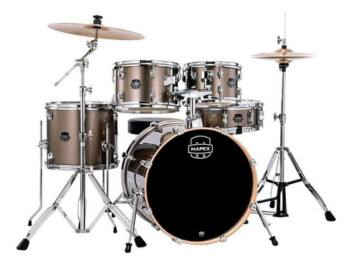 Bateria Mapex Serie Venus Copper Metallic Ve5044ft Com Banco