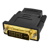 Conector Adaptador Dvi-i Macho A Hdmi Hembra Fullhd Video Tv