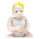 Kit Molde Reborn Toddler Lilly C/ Corpinho Tecido E Olhos 