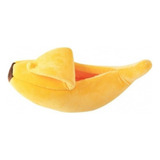 Caminha Banana Pelúcia Macia Gatos Cachorros 90cm Premium