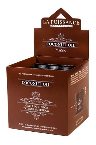 Caja 24 Sobres Mascara Capilar Coconut Oil La Puissance Coco