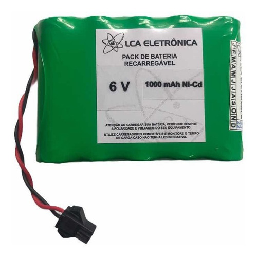 Bateria Para Carrinho 6 V 1000 Mah Ni-mh