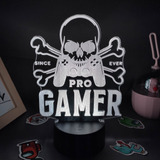 Pro Gamer Gamepad Lámpara 3d Led Rgb Usb Luces De Noche Cump
