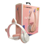 Fone Gatinho Infantil Feminino Cat C/ Luz Led Rgb Colorido