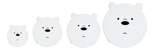 Miniso Set De Contenedores De Comida We Bare Bears Polar 4pz Color Blanco