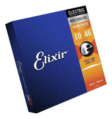 Kit 3 Encordoamento Guitarra 010 Elixir Nanoweb Light Usa